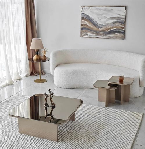 cumpără Măsuţă cafea Trendy Jazz, Bej, Bronz, set în Chișinău 