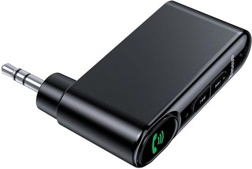 купить MP3 FM модулятор Baseus WXQY010001 Wireless Audio Receiver Car 3.5mm BSBA-02, Black в Кишинёве 