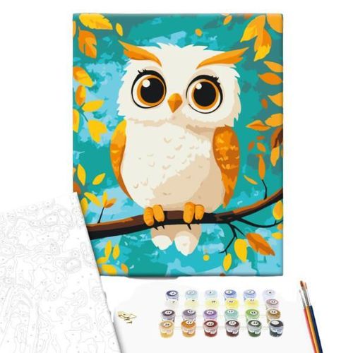 купить Картина по номерам BrushMe KBS0164FC 30x40 сm (fără cutie) Bufniță в Кишинёве 