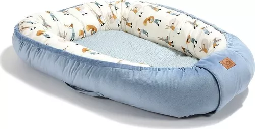 cumpără Cocon pentru bebelusi La Millou Velvet Collection - Heartbeat Blue Music - 110 X 70 Cm în Chișinău 