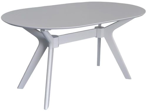 купить Комплект стол и стулья Evelin di Costacurta стол Raffles Oval White + 4 стула YTC 055WH Blu-13 Light grey в Кишинёве 