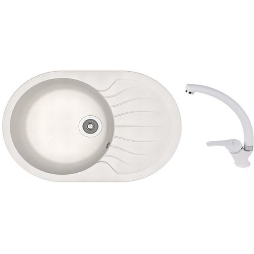 купить Мойка кухонная со смесителем Dr.Gans Berta 760 + SanDonna F 1069 alb в Кишинёве 