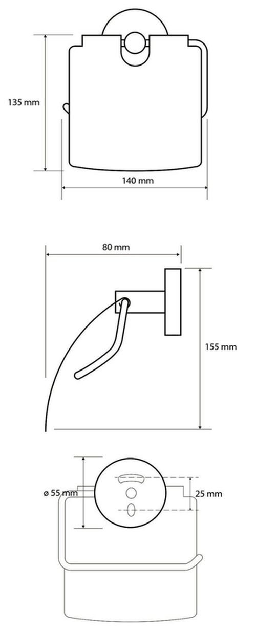 cumpără Suport pentru hârtie Bemeta Hematit 159112012 în Chișinău 