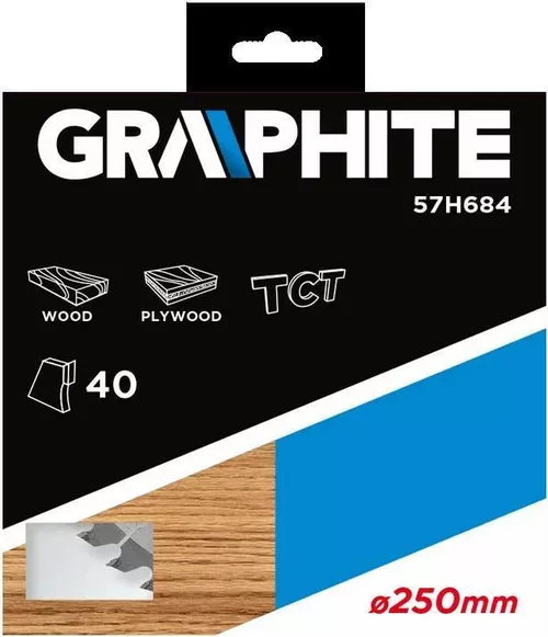 cumpără Disc de tăiere Graphite 57H684 Disc circular pentru lemn, 250x30mm, 40 dinti în Chișinău 