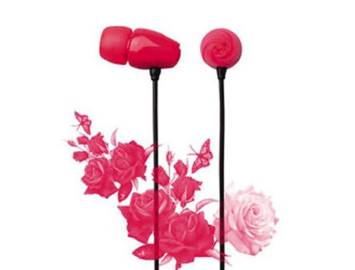 cumpără E11017 ELECOM "Rose" Flower Shaped Stereo Headphones (Red), 20 Hz to 20 kHz, 16 Ohm, 97 dB/1 mW (mini casti/мини наушники) în Chișinău 