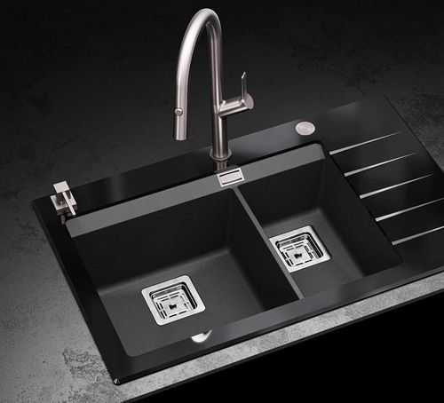 купить Смеситель кухонный Helika-AquaSanita 7723-601 GRATA Black metallic в Кишинёве 