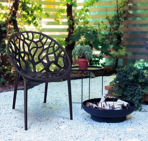 купить Стул Jumi CM-102064 Scaun terasa ALBERO din plastic, Negru в Кишинёве 