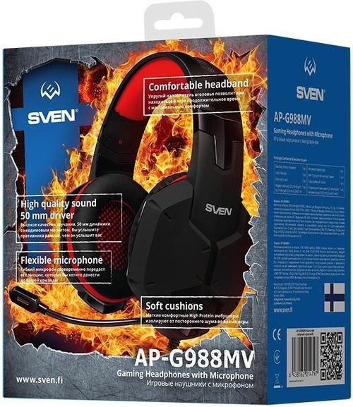 cumpără Căști pentru gaming Sven AP-G988MV, Black/Red în Chișinău 