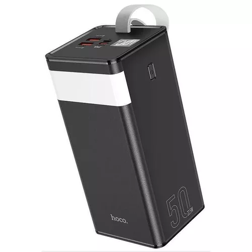 купить Аккумулятор внешний USB (Powerbank) Hoco J86A 50000mAh Desk Lamp function, Black в Кишинёве 