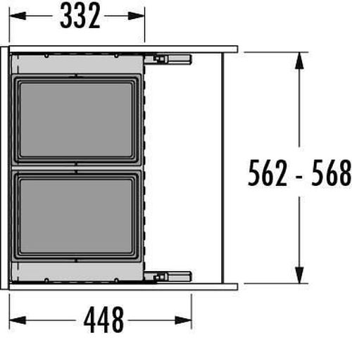 купить Фурнитура для мебели Hailo 3610971 Cargo Soft short 600 20/20 в Кишинёве 