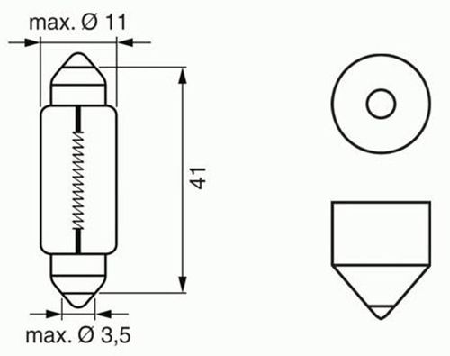 купить Автомобильная лампа Bosch Sof. 5W Pure Light 12V 5W SV8,5-8 (carton) (1987302225) в Кишинёве 