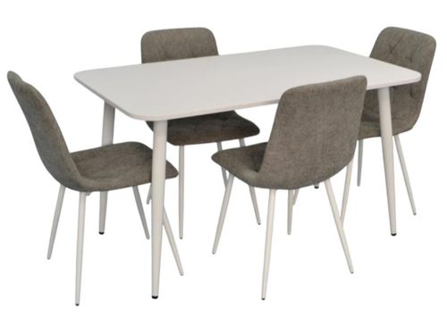купить Комплект стол и стулья Evelin di Costacurta стол DT-405-4Wh + 4 стула YTC-080Wh Grey в Кишинёве 