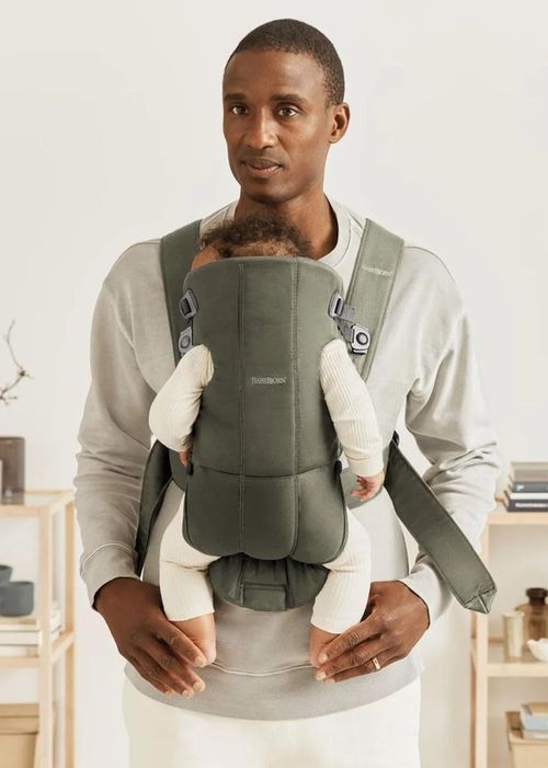купить Кенгуру BabyBjorn 021040E1 Mini Dark Green, cu pozitii multiple de purtare в Кишинёве 