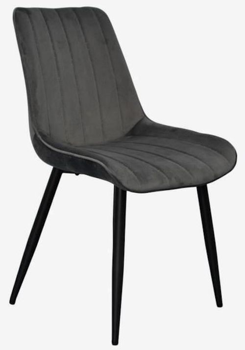 купить Комплект стол и стулья Evelin di Costacurta cтол DT-402-6B + 4 стула YTC-055B Bluvel-14 (Dark grey) в Кишинёве 