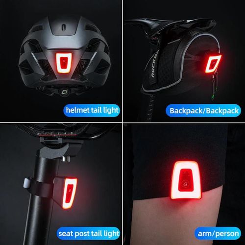 купить Аксессуар для велосипеда Rockbros TT30-WD Lanterna spate pentru bicicleta, pentru casca в Кишинёве 