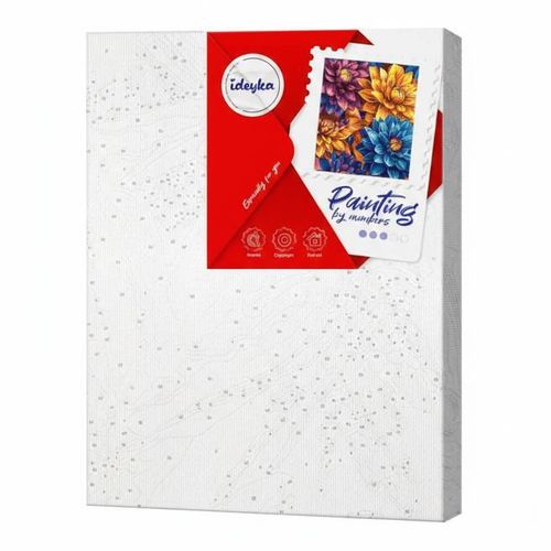 купить Картина по номерам Ideyka KHO3305 30x40cm Eco, Dalii aprinse cu vopsele metalic extra в Кишинёве 