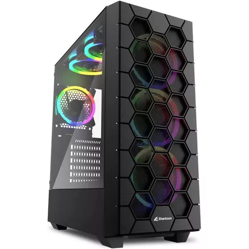 купить Корпус для ПК Sharkoon RGB HEX Black ATX Case в Кишинёве 