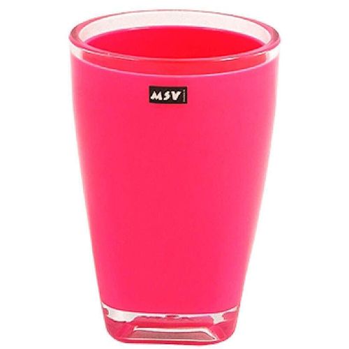 купить Стакан для зубных щёток MSV 52248 Стаканчик для зубных щеток Tahiti, фуксия в Кишинёве 