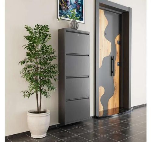 cumpără Raft pentru încălțăminte Trendy Locking 4 Piece Metal-Anthracite, 50x136x15cm în Chișinău 