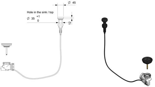 cumpără Ventil click-clack Reginox R40386 Round Pop-up în Chișinău 