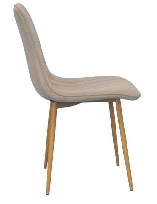 купить Стул Evelin di Costacurta XR-154WO, Металл (текстура дерево)/Ткань, Light beige-8 (velur) в Кишинёве 