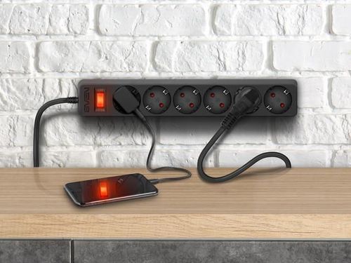 cumpără Filtru electric Sven SF-06E, 6 Sockets, Children protection, Non-Flammable, 5.0m, Black în Chișinău 