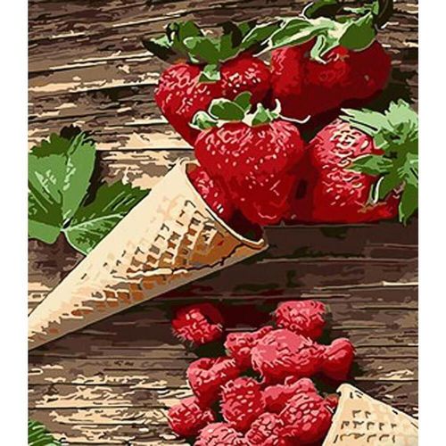 cumpără Tablou pe numere Strateg R18 /32 (SS1005)(74292) Inghetata cu fructe de padure 30x40 cm în Chișinău 