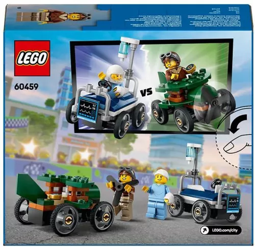 cumpără Set de construcție Lego 60459 City Mașini de curse Avion vs pat de spital în Chișinău 