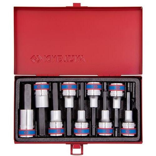 cumpără Set de tubulare, bite, duze King Tony Set de biți hexagonali 4120PR, 6 vârfuri, H4-H17, lungime 80 mm, 1/2", 9 buc în Chișinău 