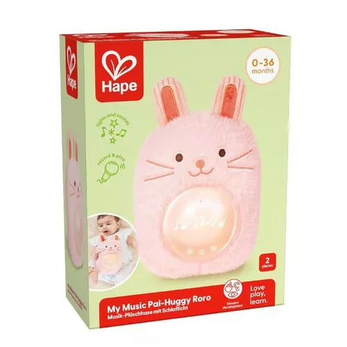 купить Музыкальная игрушка Hape E0114 Prietenul meu muzical Huggy Momo, roz в Кишинёве 