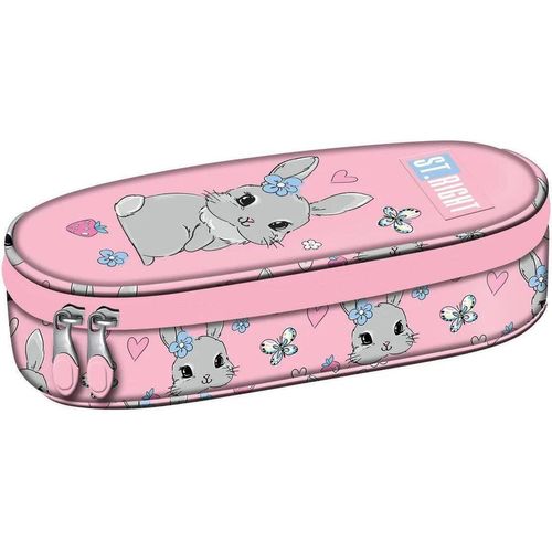 cumpără Penar școlar St.RIGHT 56686 Penar 23x9.5x6cm Cute Rabbit, textil în Chișinău 
