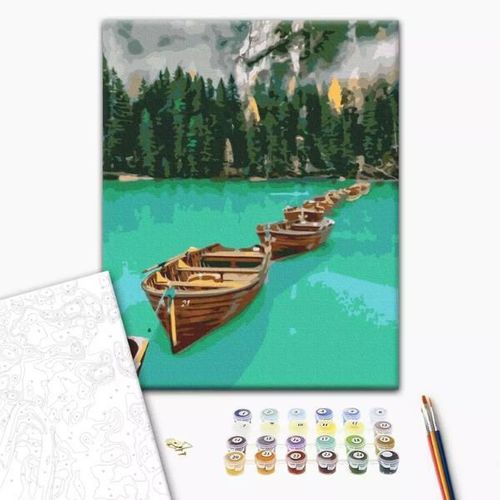 купить Картина по номерам BrushMe RBS51426FC 30x40сm (fără cutie) Bărci în lanț в Кишинёве 