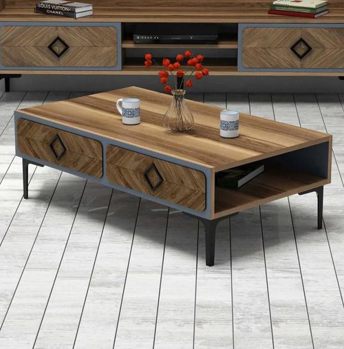 купить Журнальный столик Trendy Samba, Albastru 105x34x60cm в Кишинёве 