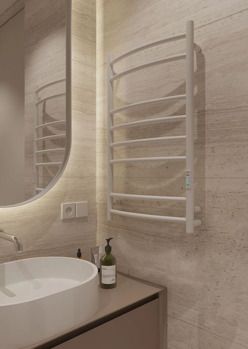 cumpără Uscător de prosoape Elna-Service Ladder-8, 810x480x100mm, inox, alb în Chișinău 