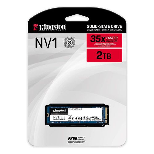 cumpără SSD 2TB M.2 Type 2280 PCIe NVMe 3.0 x4 Kingston NV1 SNVS/2000G, Read 2100MB/s, Write 1700MB/s (solid state drive intern SSD/внутрений высокоскоростной накопитель SSD) în Chișinău 