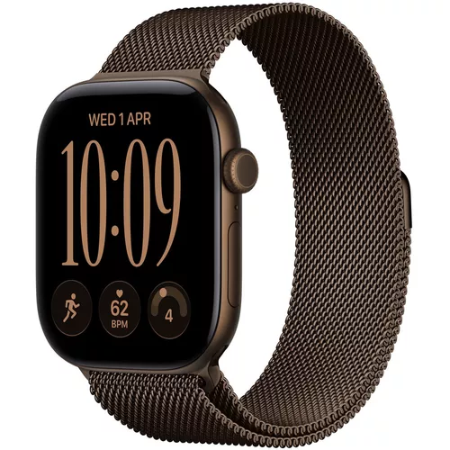купить Смарт часы Apple Watch Series 12 GPS 46mm Dark Bronze Aluminium Case with Dark Bronze Milanese Loop M/L MKD84 в Кишинёве 