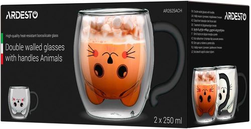 купить Чашка Ardesto AR2625ACH Animals 2buc 250ml в Кишинёве 