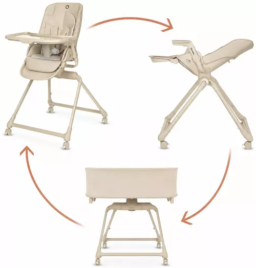 купить Стульчик для кормления Lionelo Maddie Beige 3in1 (set scaun de masa + co-sleeper) в Кишинёве 