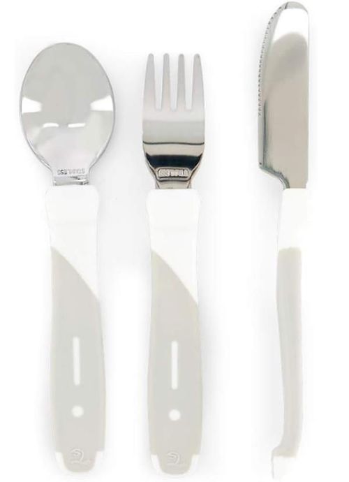 cumpără Seturi pentru hrănire bebelușilor U-Grow 78217 Tacâmuri de antrenament Twistshake din inox Gri-Alb în Chișinău 