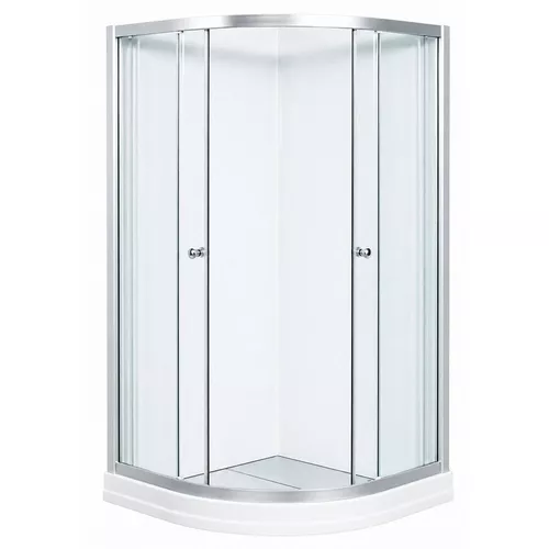 cumpără Cabină de duș MPN 8130E, 740x740x1800mm, fara cadita, forma rotunda, sticla transparenta în Chișinău 