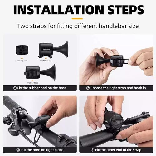 купить Аксессуар для велосипеда Rockbros 34210002001 Sonerie pentru bicicleta, tip claxon, negru в Кишинёве 