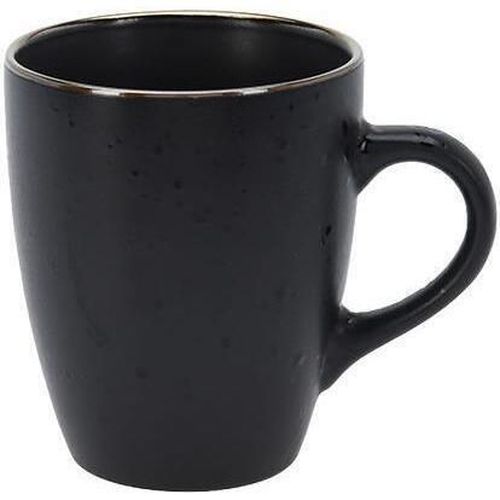 cumpără Cană Promstore 45815 Чашка 350ml Metallic Rim Black în Chișinău 