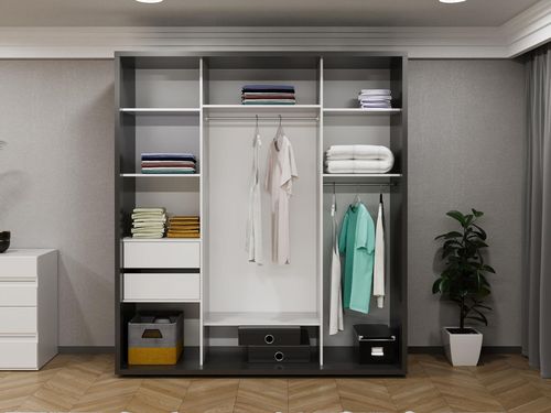 cumpără Dulap Bayro Parma Graphite 2000x2250x600 антрацит, купе în Chișinău 