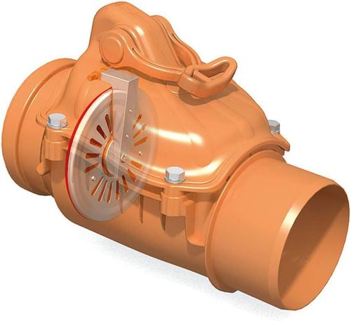 купить Запорная арматура Aquer ZB110, supapa de sens PP pentru canalizare, d 110, oranj в Кишинёве 