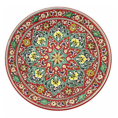 cumpără Farfurie Rishtan Ceramic Lyagan Kora Kalam 42cm, pictata manual, ceramica în Chișinău 