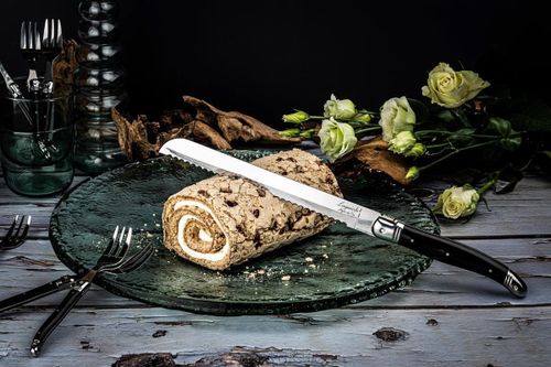 купить Набор ножей Laguiole Premium Line Bread Knife Black cu Suport-tocator Baguette в Кишинёве 