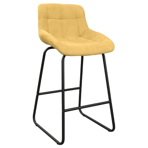 купить Барный стул Deco Nicole CFS Hoker LB SORO-40+Black Leg Yellow в Кишинёве 