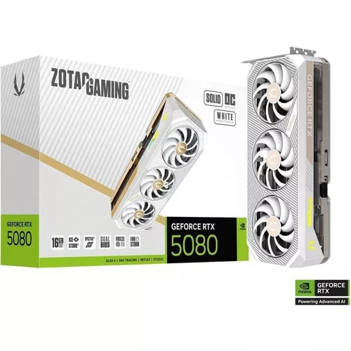 купить Видеокарта ZOTAC GeForce RTX 5080 SOLID OC White Edition 16GB GDDR7 в Кишинёве 
