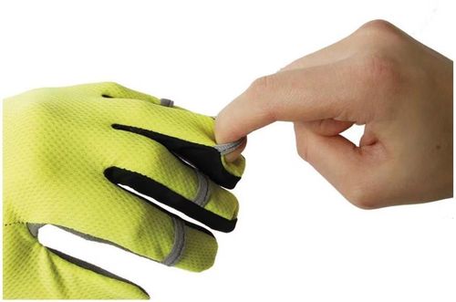 купить Защитное снаряжение M-Wave Manusi bicicleta Secure full finger with GEL padding L neon yellow в Кишинёве 