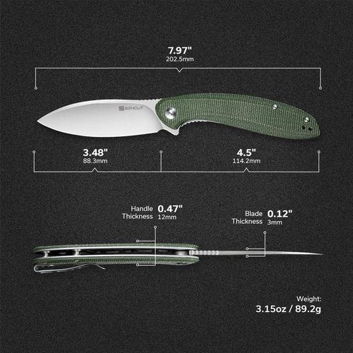 купить Нож походный Sencut S21003-3 San Angelo, mâner Micarta, Liner Lock в Кишинёве 
